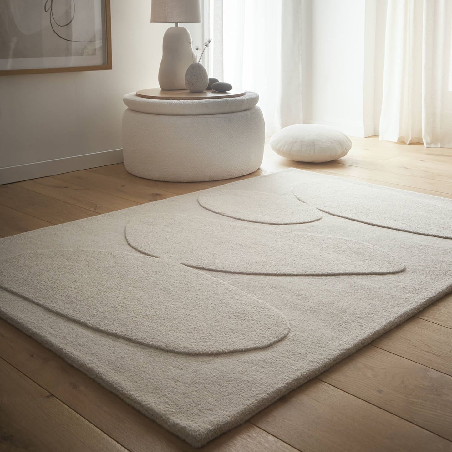 Origins Sculptured Pebble Oatmeal Rug