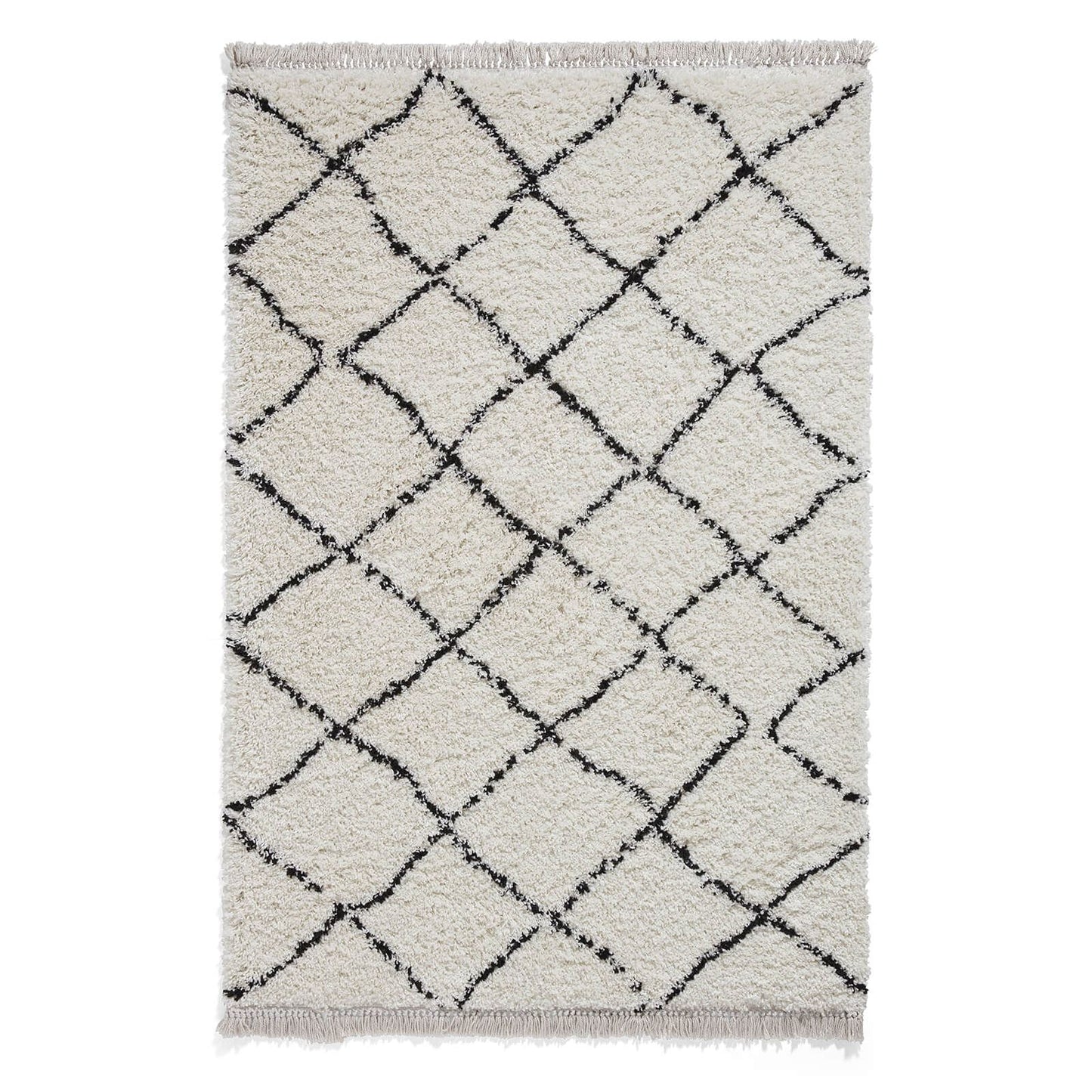 Boho 5413 White/Black Berber Rug