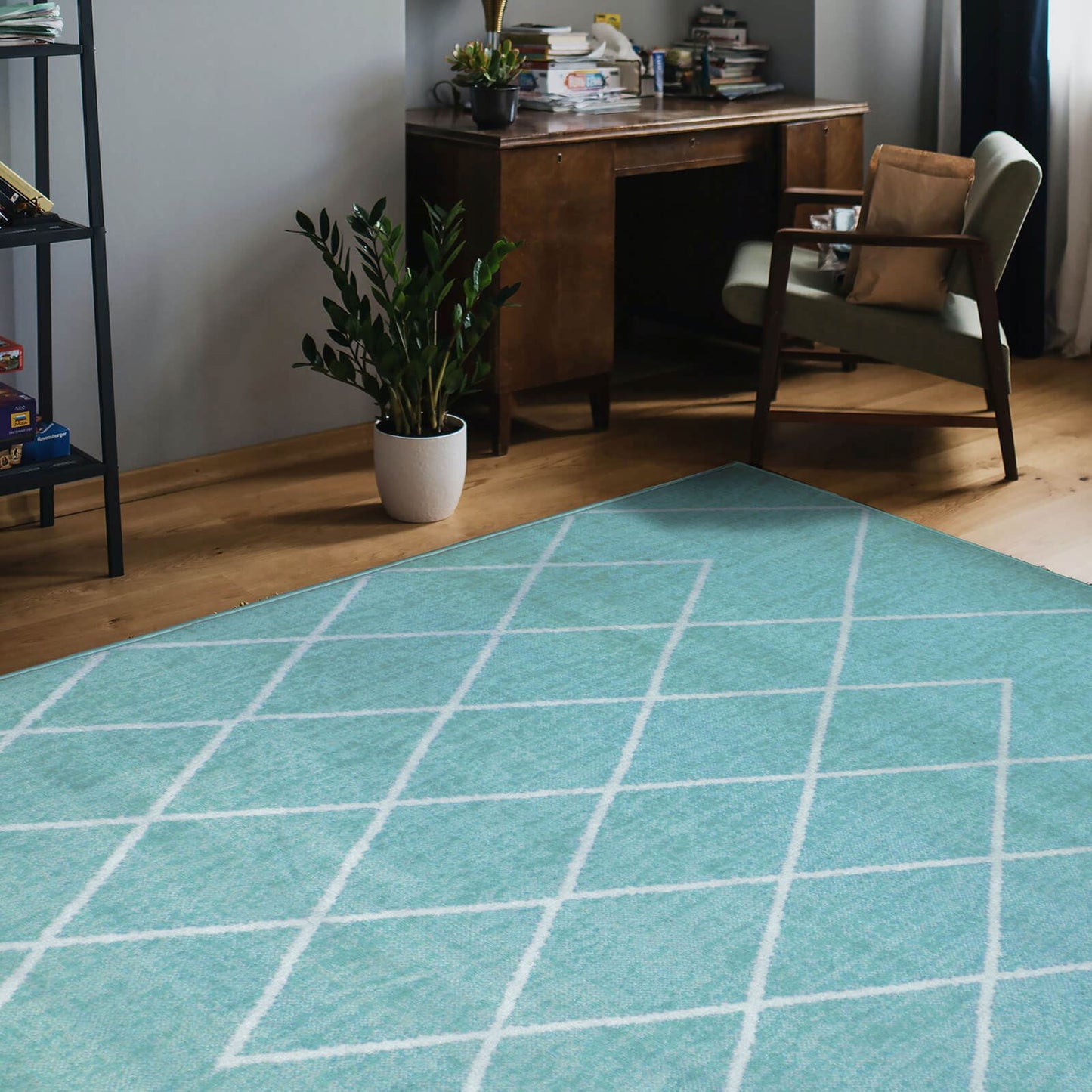 Maestro Berber Teal Contemporary Rug