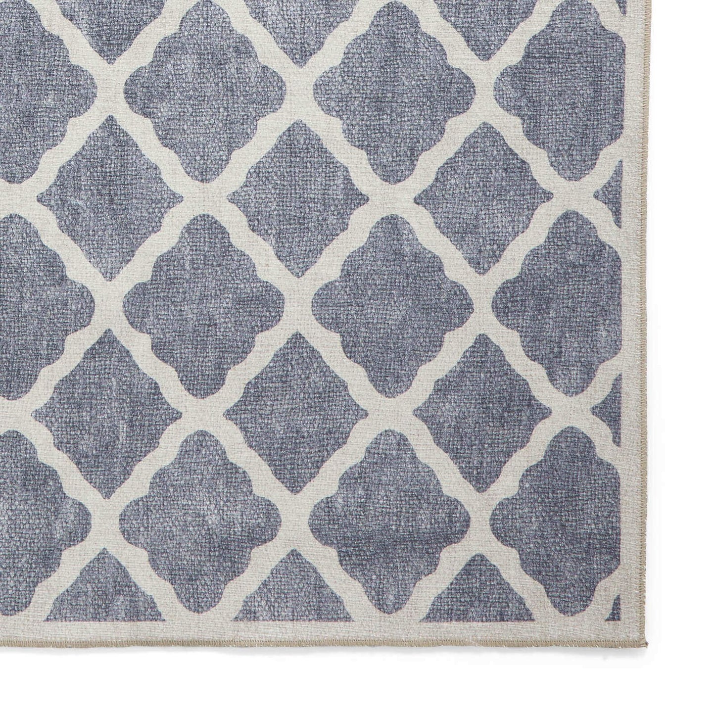 Coral H1063 Blue Modern Washable Rug