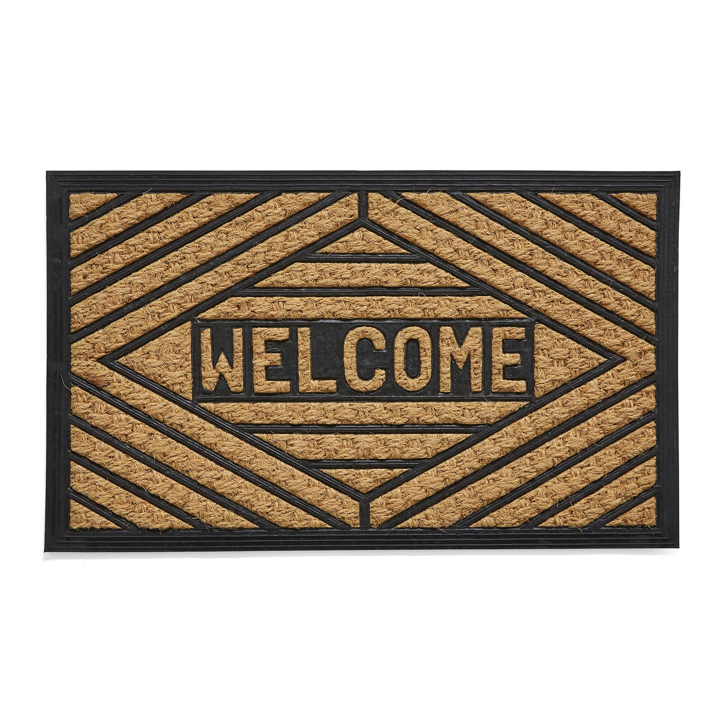 Coir Coco Rubber Welcome Mat Rug - 45 x 75