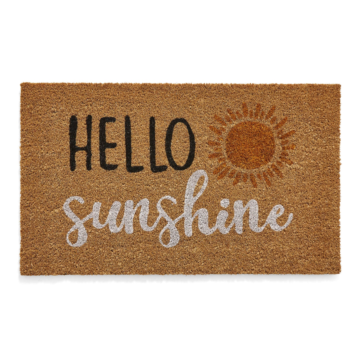 Coir Hello Sunshine Mat Rug - 45 x 75