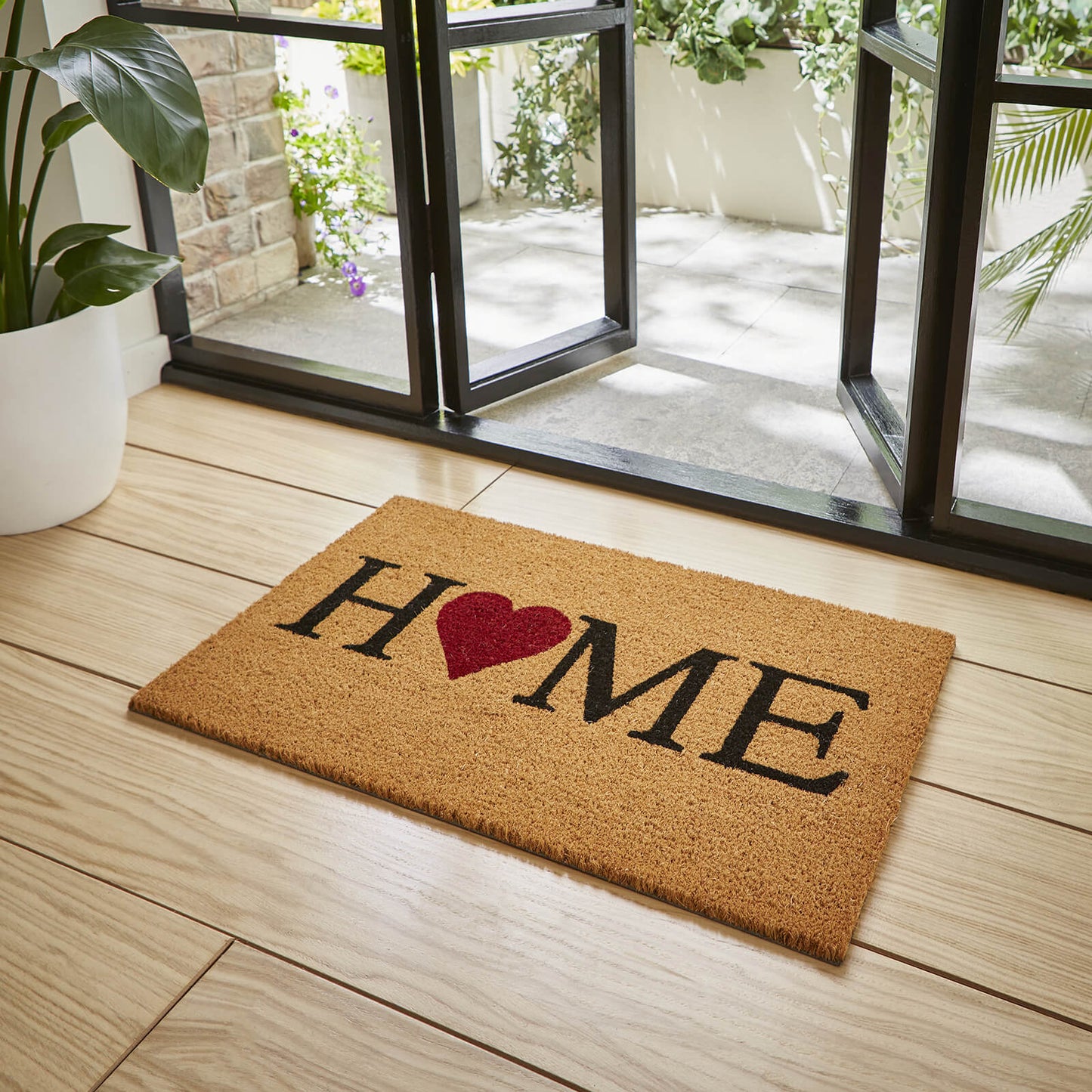 Coir Home Heart Mat Rug - 45 x 75