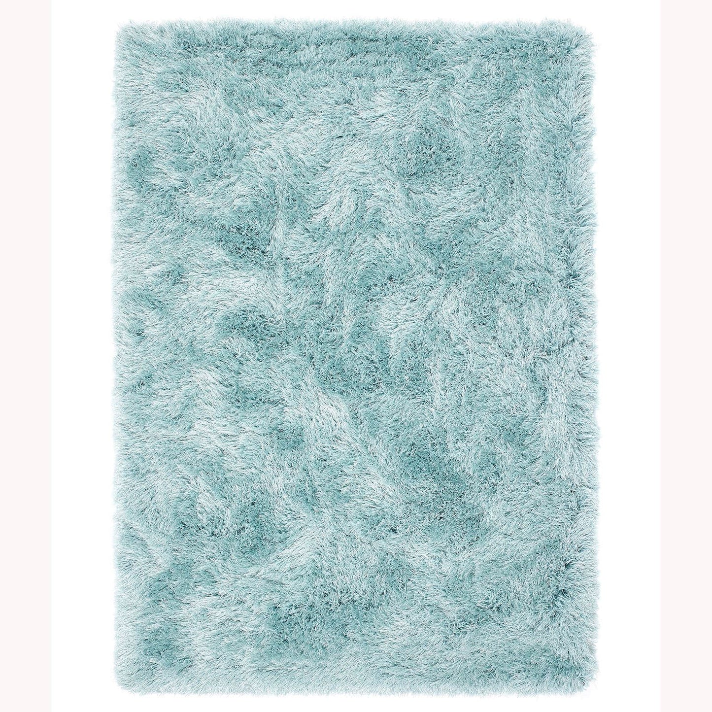 Contemporary Extravagance Plain Supersoft Shaggy Haze Rugs 60X120Cm