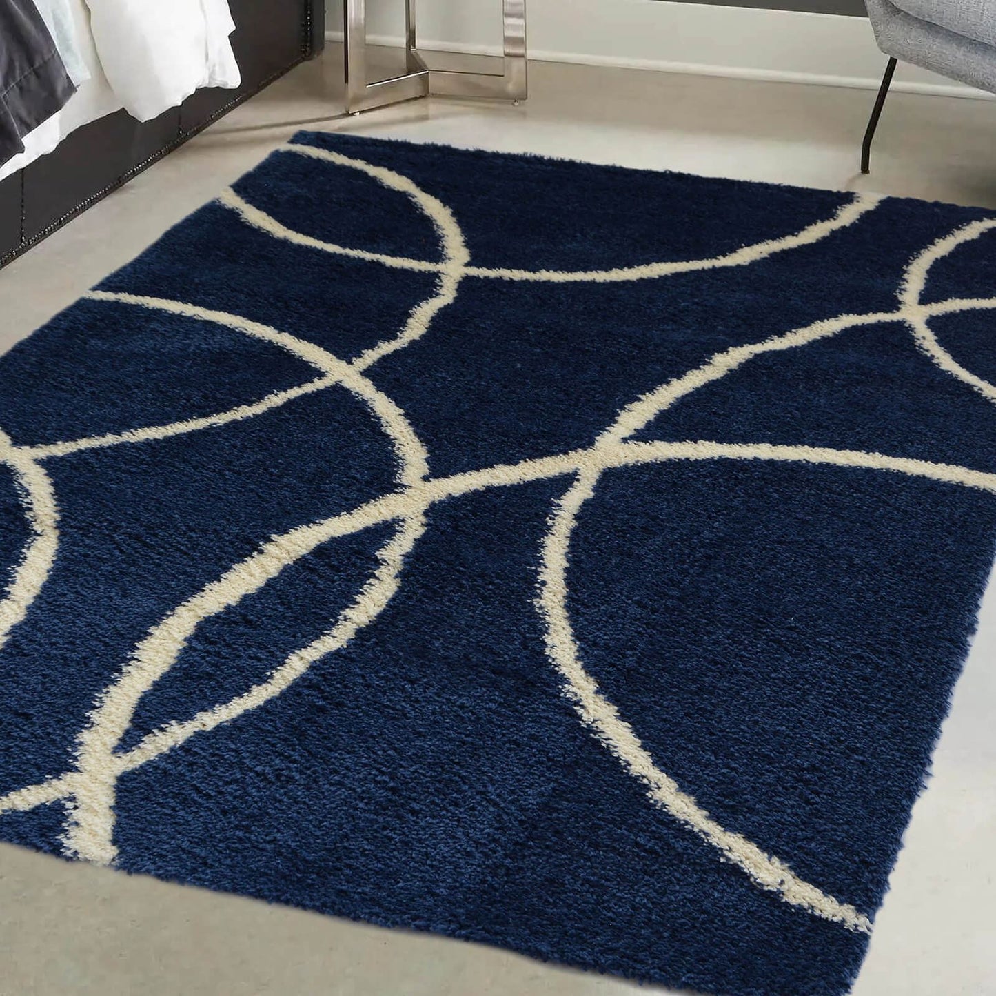 Snug Navy Bubbles Rug