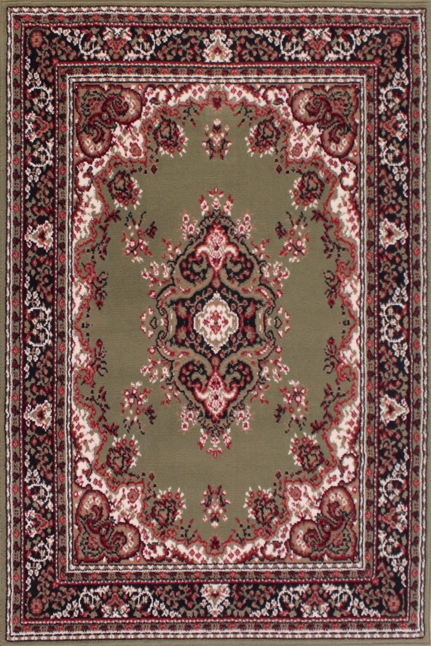Traditional Poly Lancashire Green Rugs