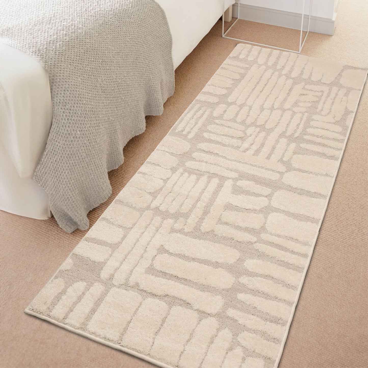 Ava Pave Cream Semi Plain Rug