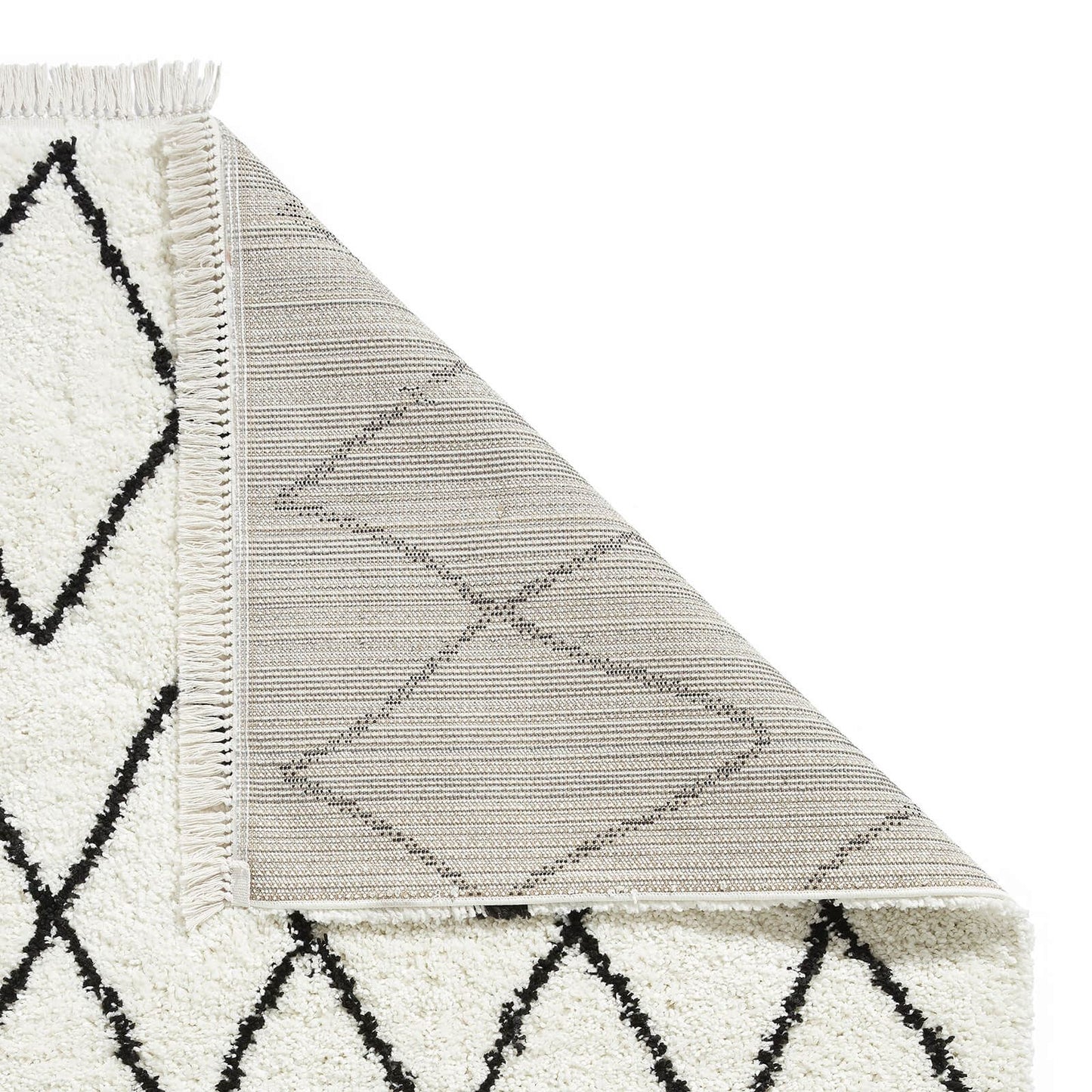 Boho 8280 White/Black Berber Rug - 80 x 150cm (2ft 6" x 5ft 0")