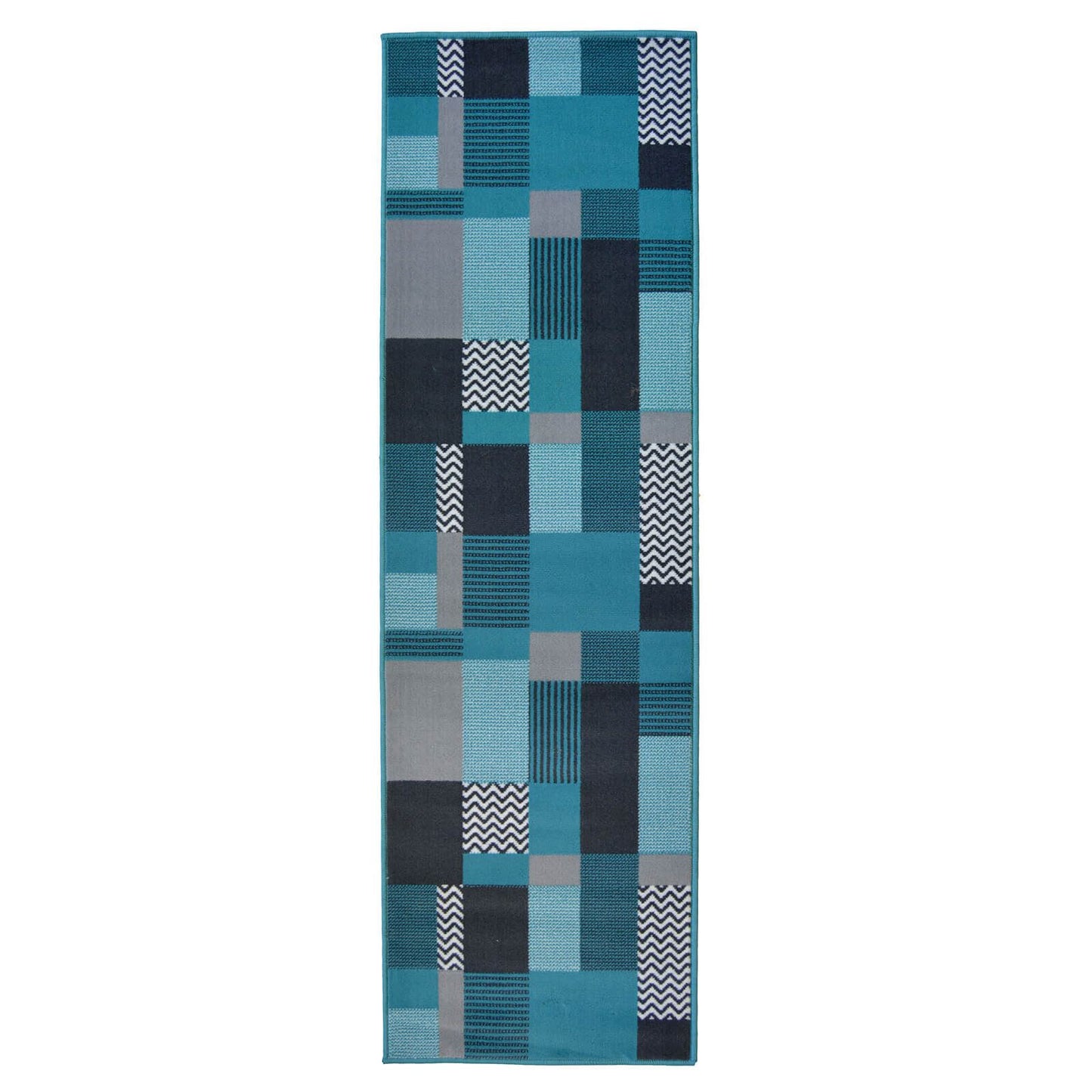 Maestro Montreal Teal Blocks Rug