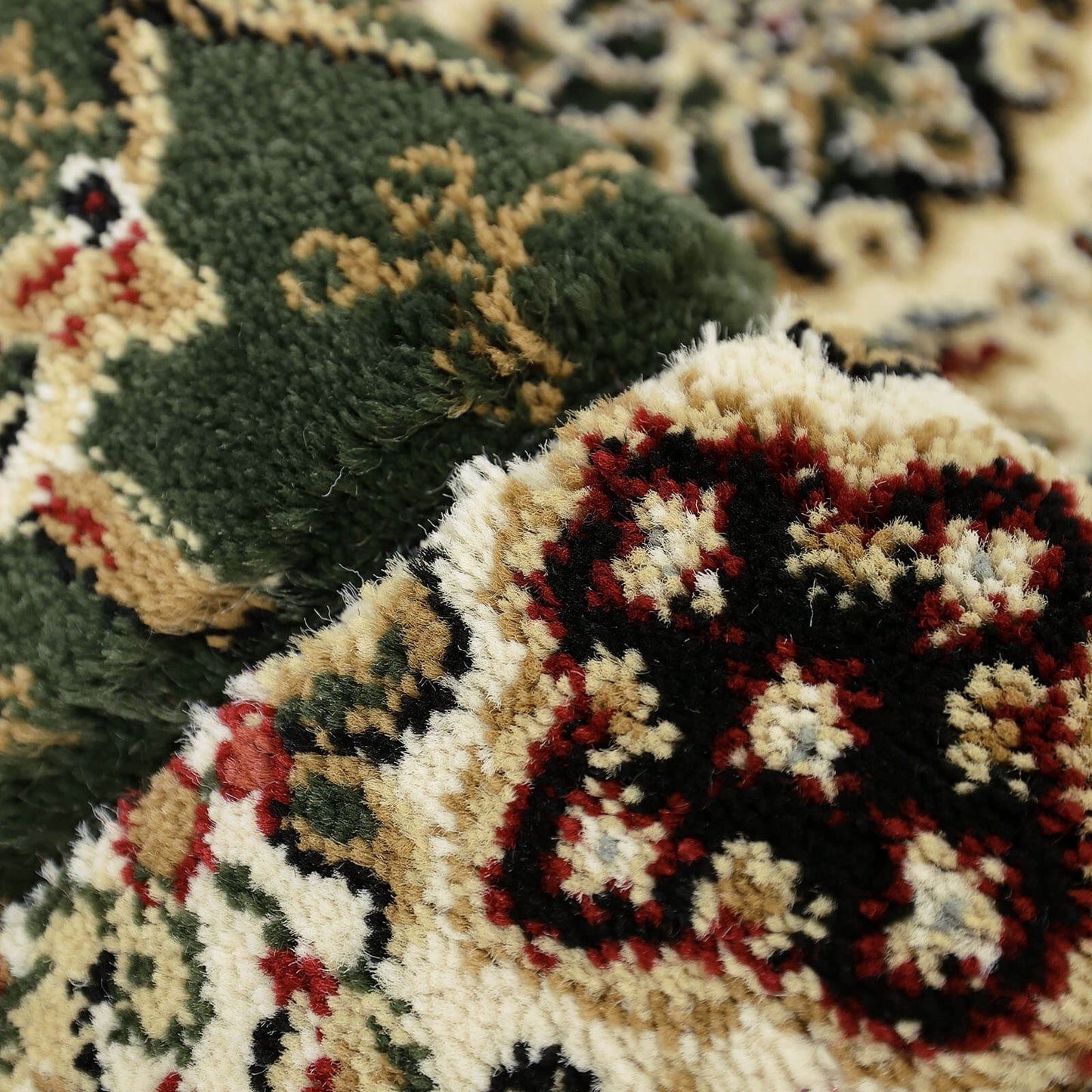 Victoria Traditional Green Classical Rug
