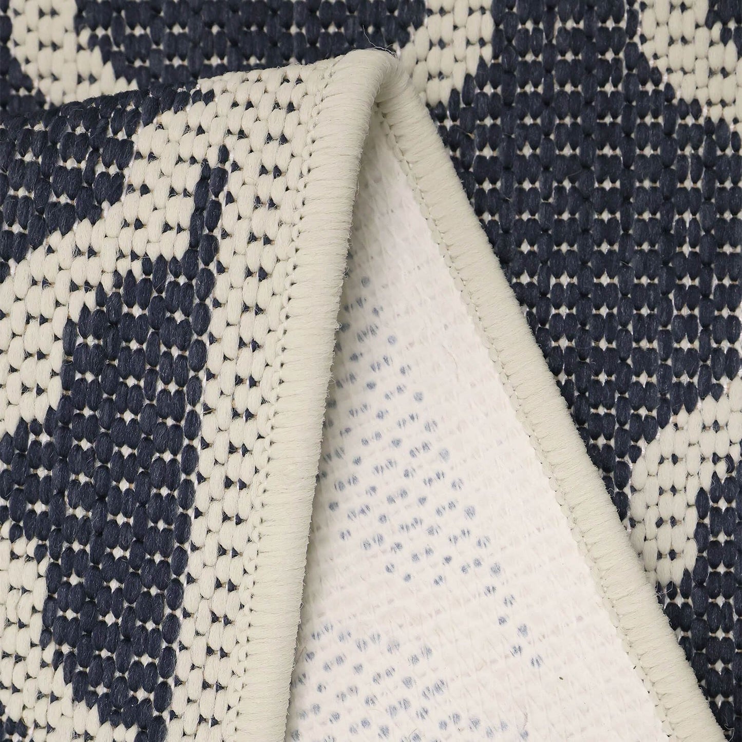 Flatweave Gel Trellis Navy Rug