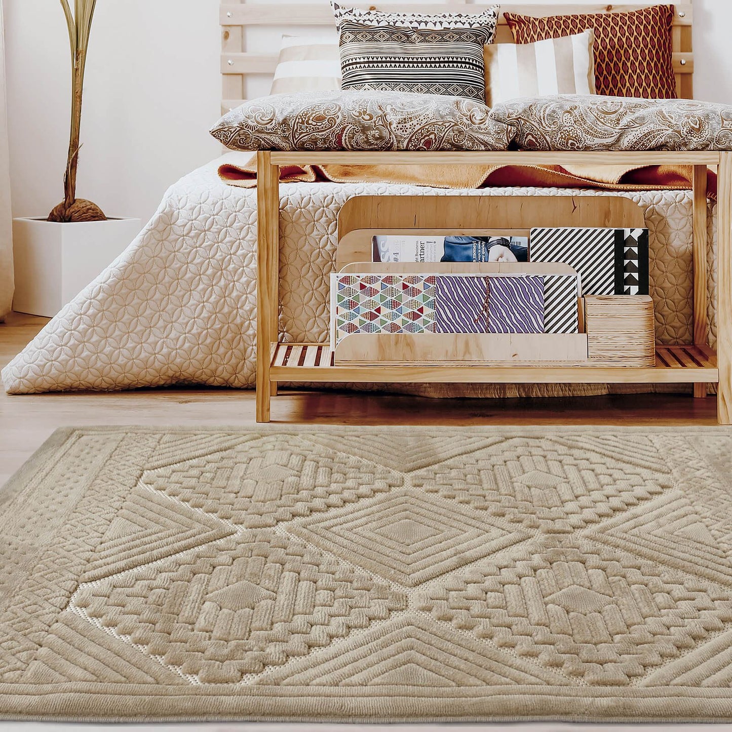 Malmo Tribal Natural Rug
