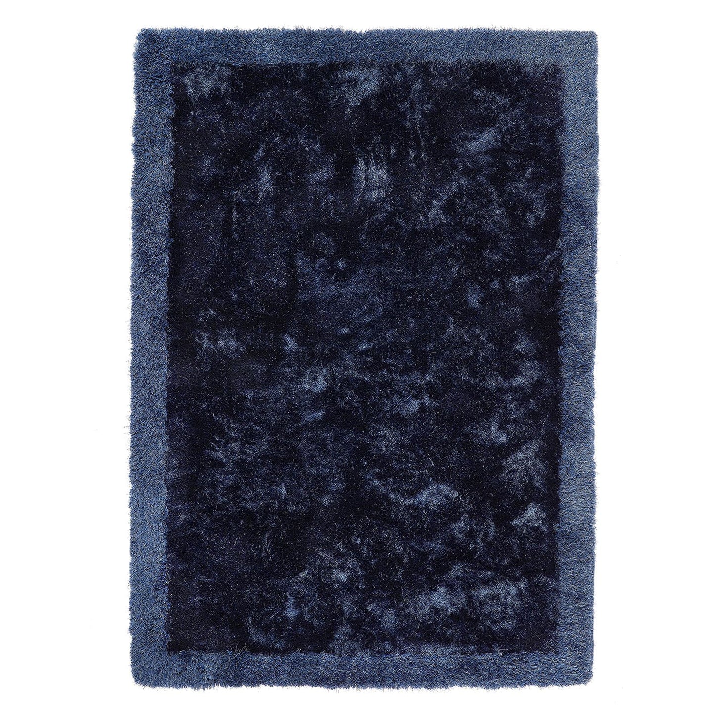 Origins Shimmer Shaggy Border Indigo Rug