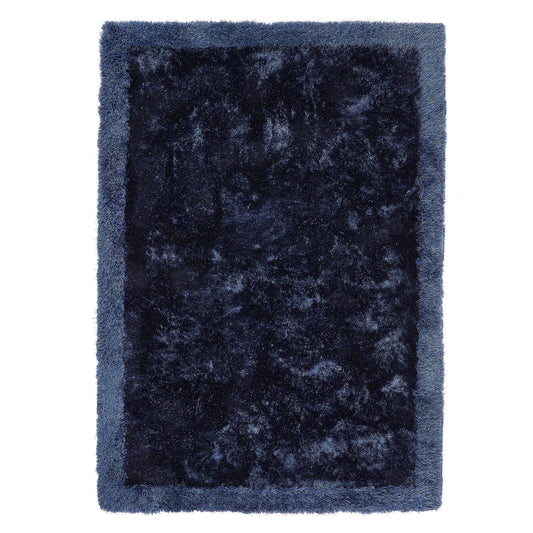 Origins Shimmer Shaggy Border Indigo Rug