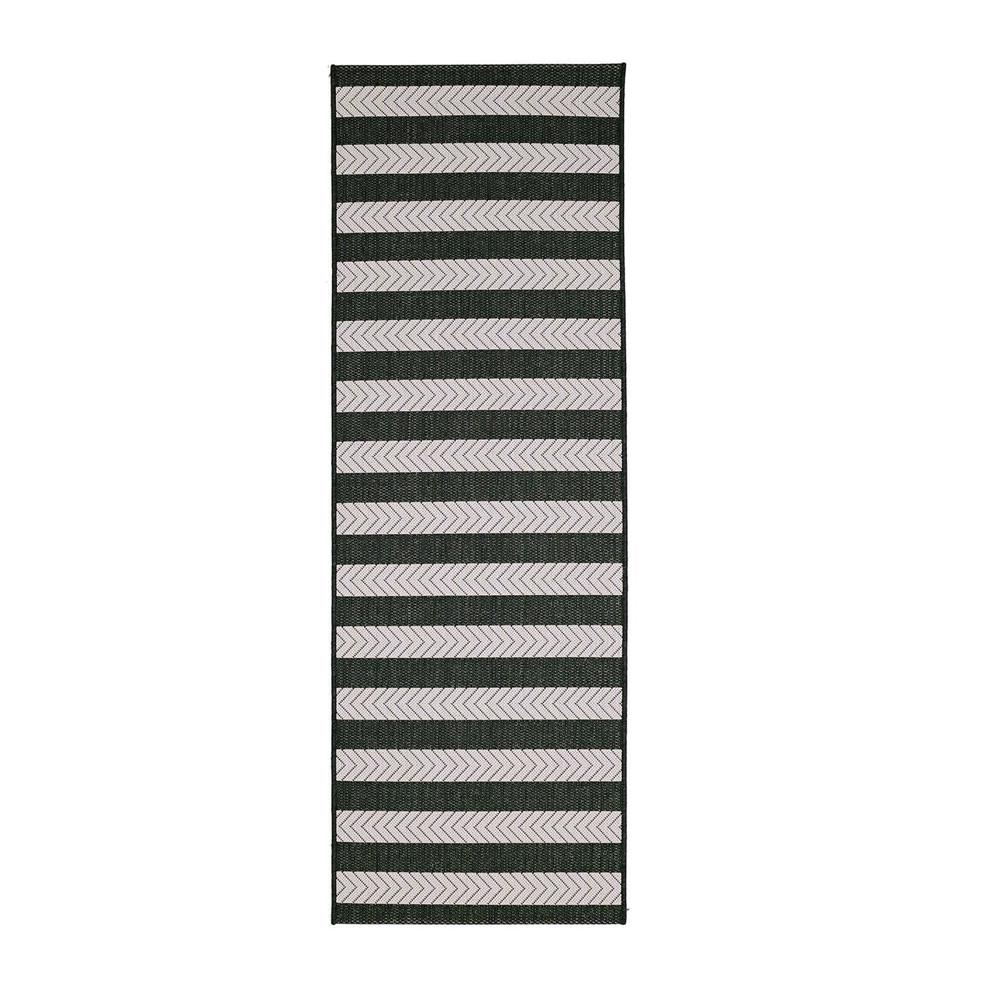 County Stripe Black Rug