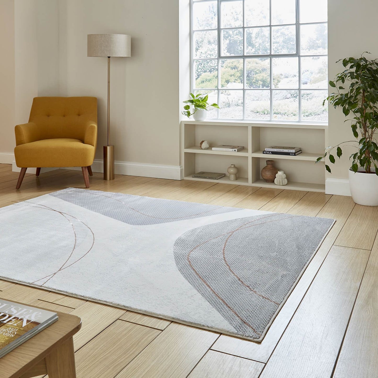 Apollo E9974 Grey/Rose Modern Abstract Rug