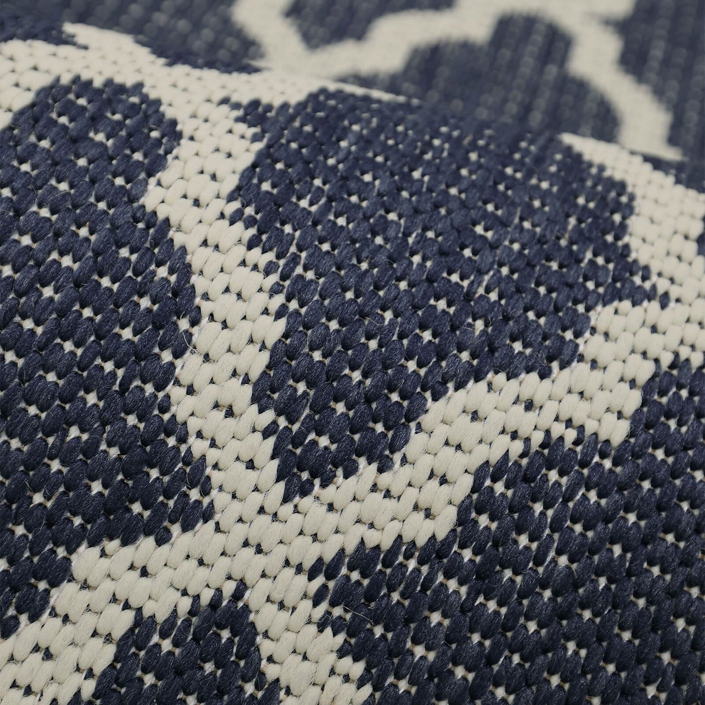 Flatweave Gel Trellis Navy Rug