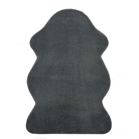 Royale Shape Anthracite Plain Rug - 055 X 085cm (Sheep Shape) (1ft 8" x 2ft 7")