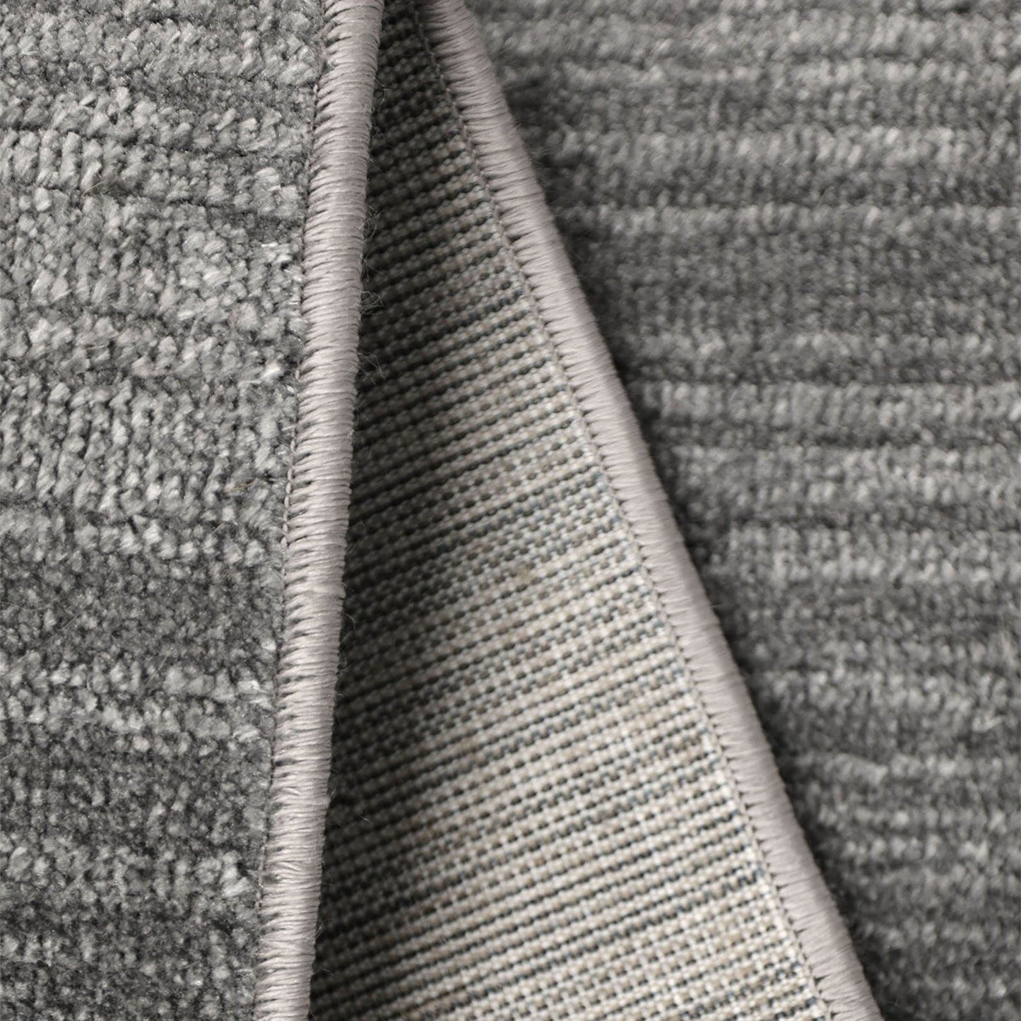 Arlo Textured Grey Semi Plain Rug