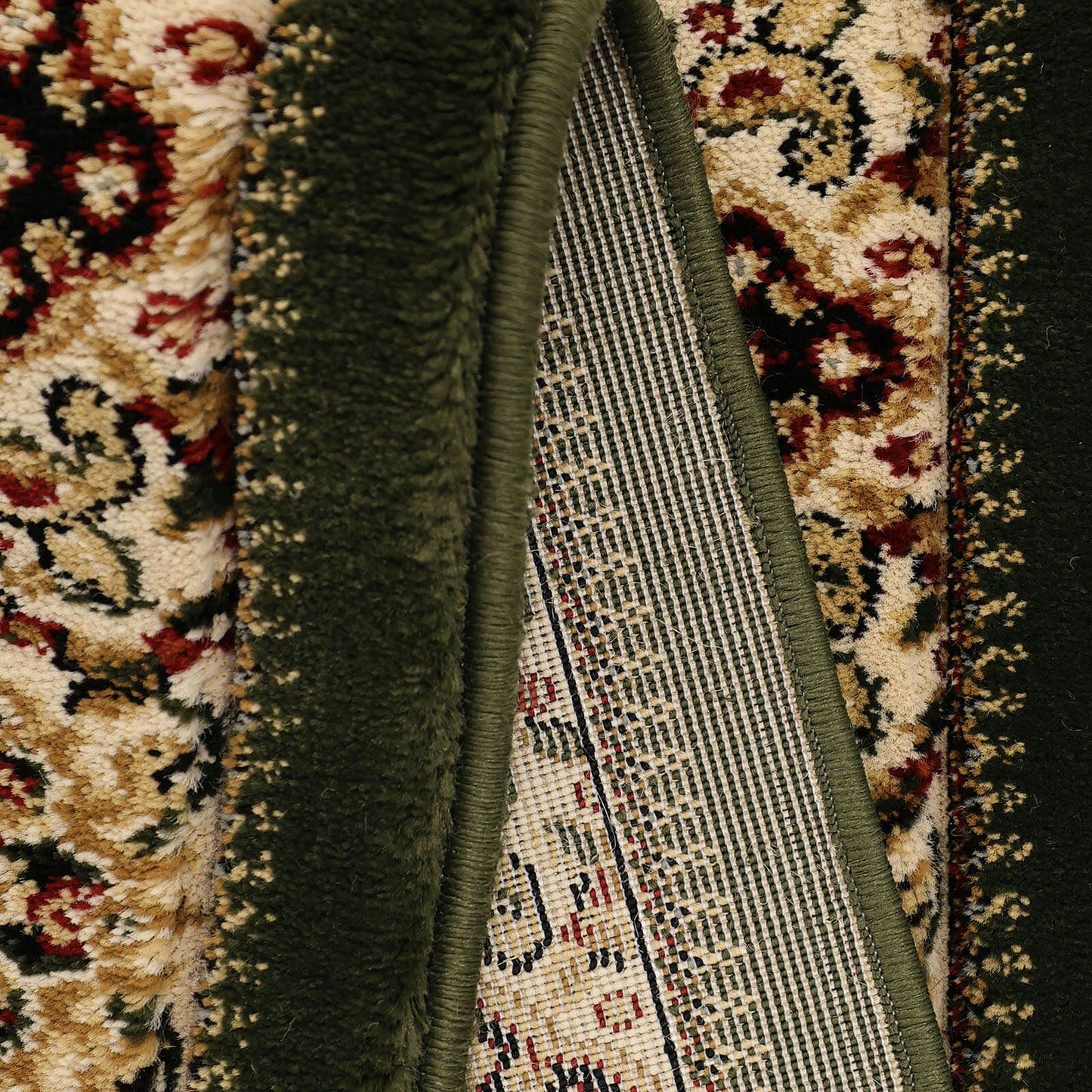 Victoria Traditional Green Classical Rug
