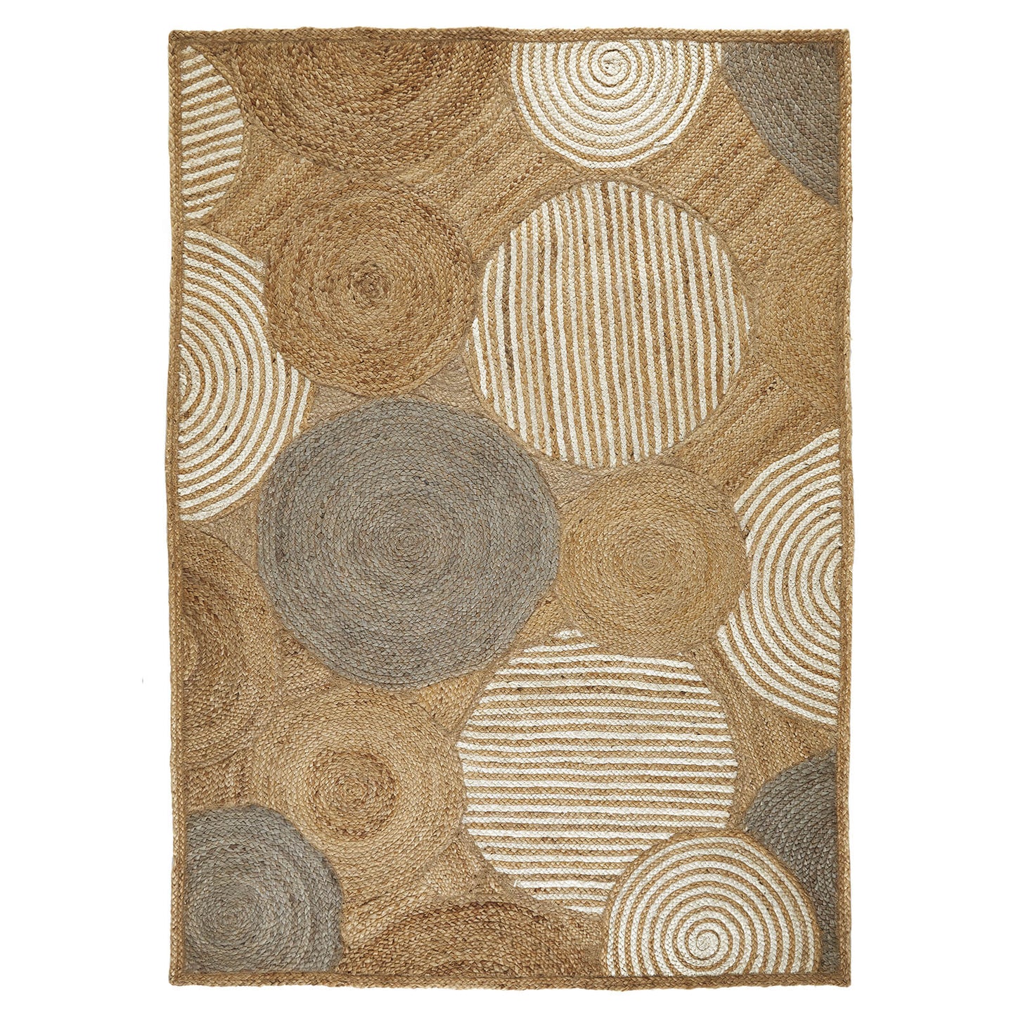 Naturals Circles Natural/Bleach Rug - 120x170