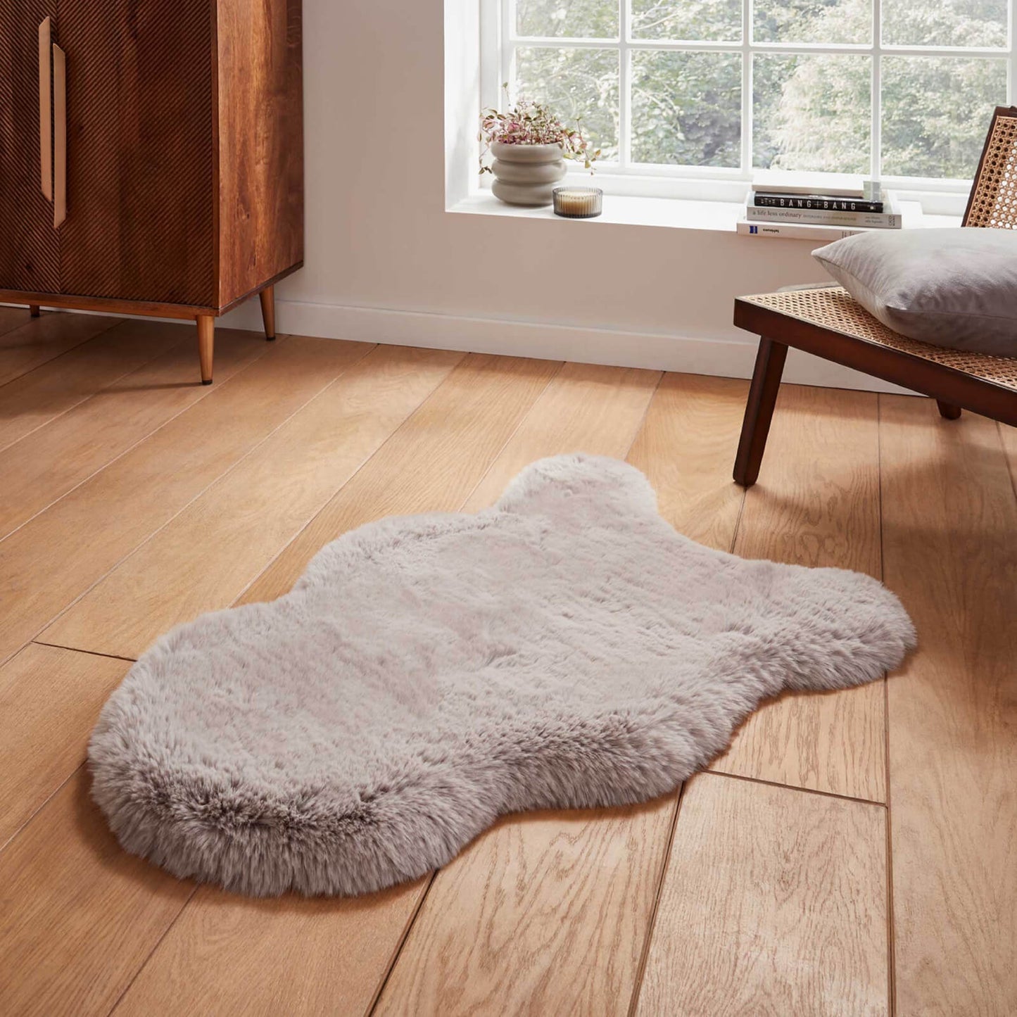 Super Teddy Silver Single Sheepskin Rug - 060 x 090