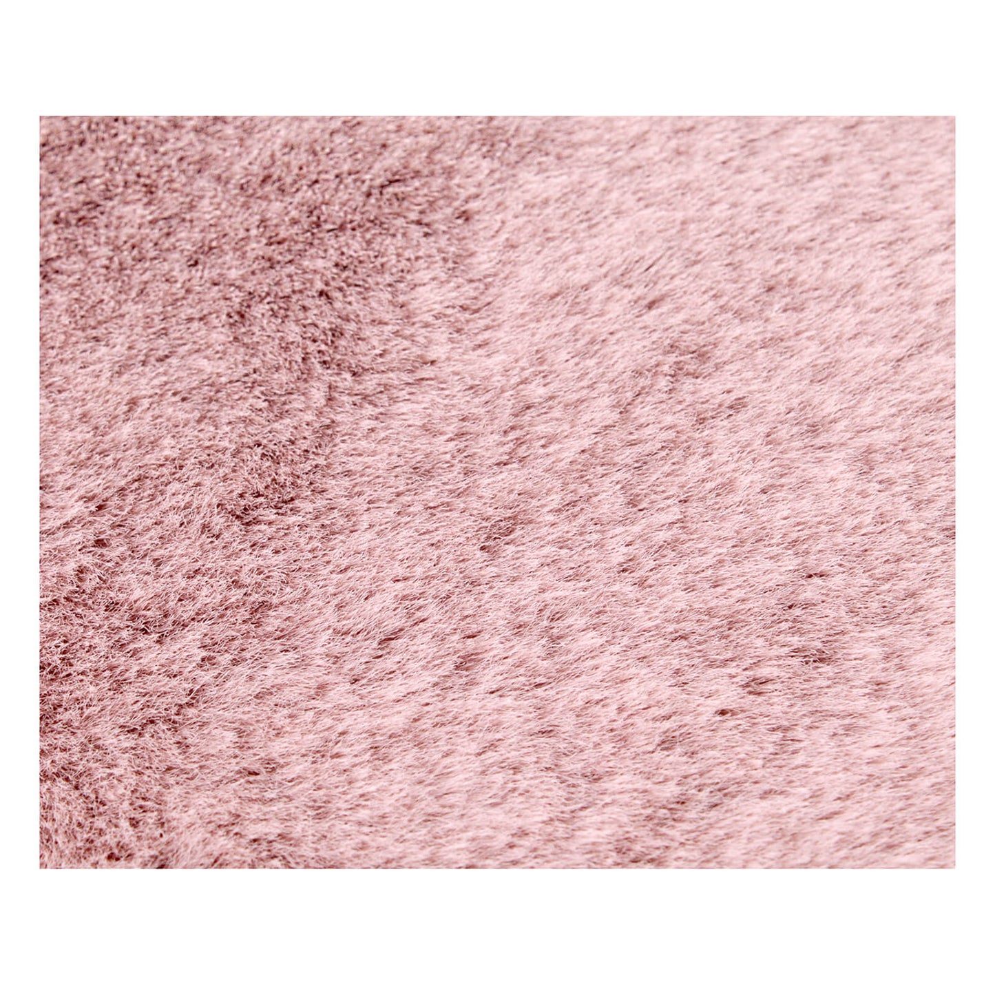 Handmade Carpets Luxe Faux Fur Plain Blush Rug