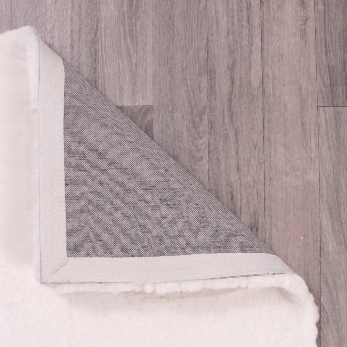 Handmade Carpets Luxe Faux Fur Plain Ivory Rug
