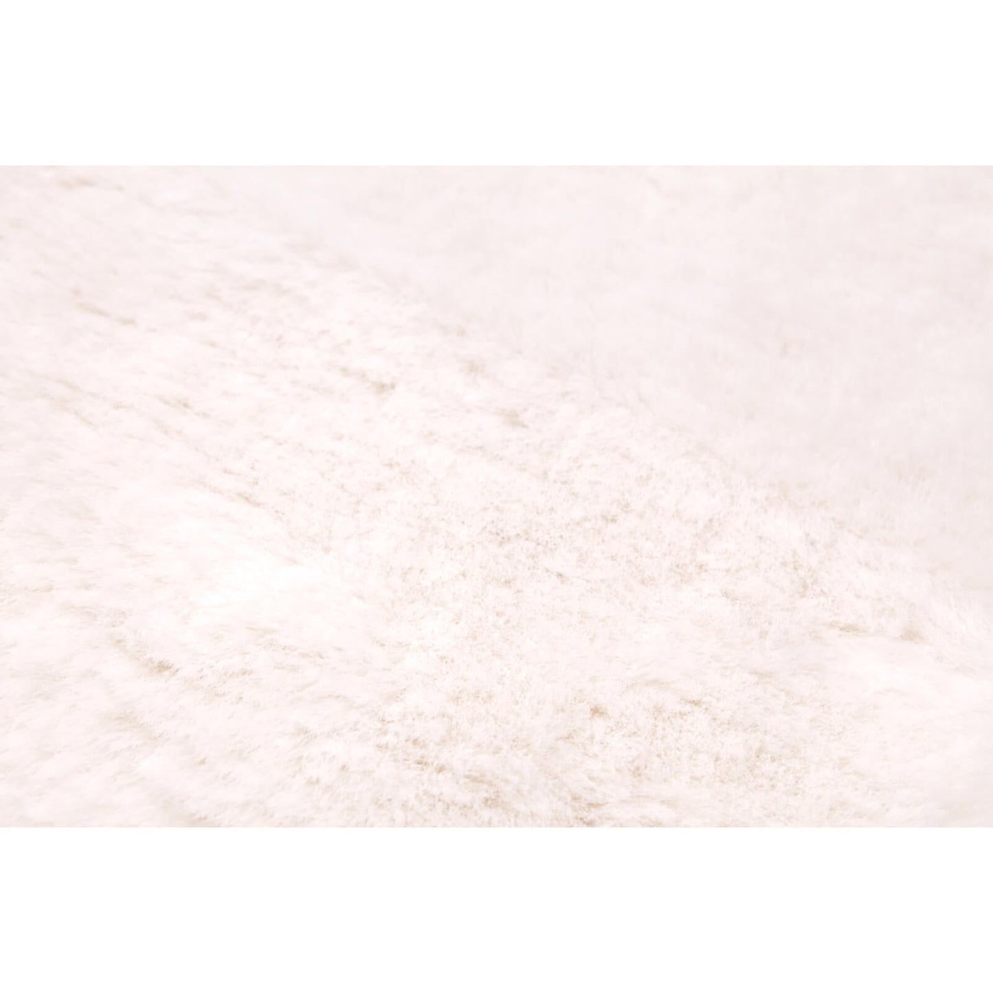 Handmade Carpets Luxe Faux Fur Plain Ivory Rug