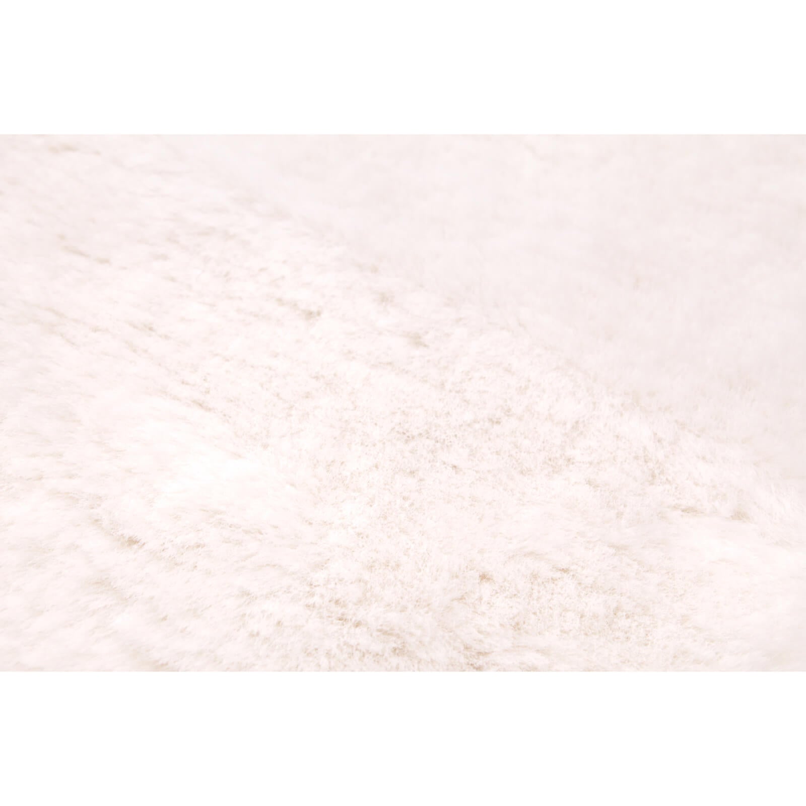 Handmade Carpets Luxe Faux Fur Plain Ivory Rug