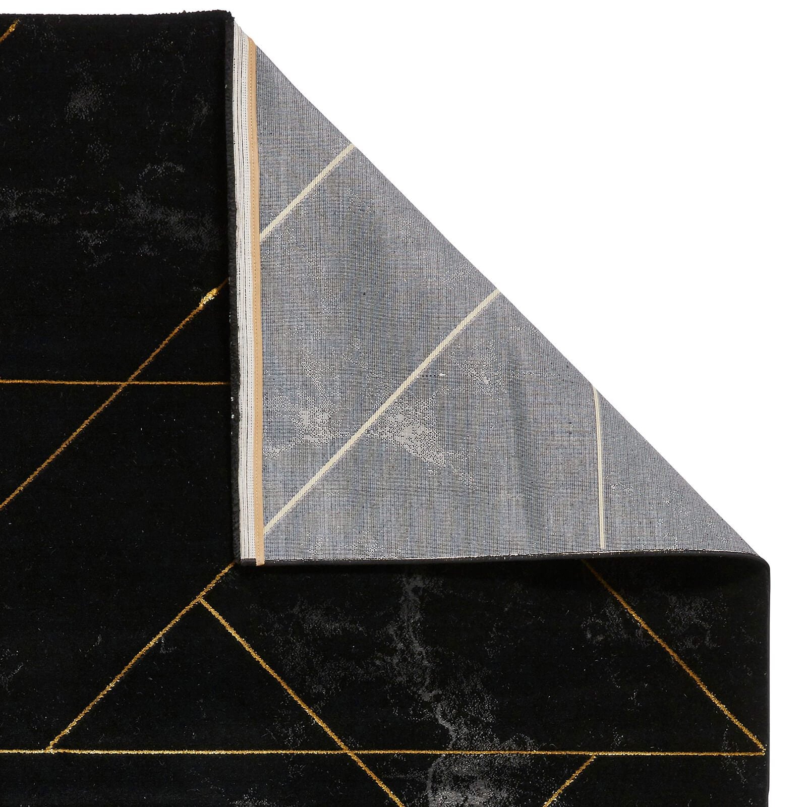 Think Rugs Craft 23299 Black / Gold Rug