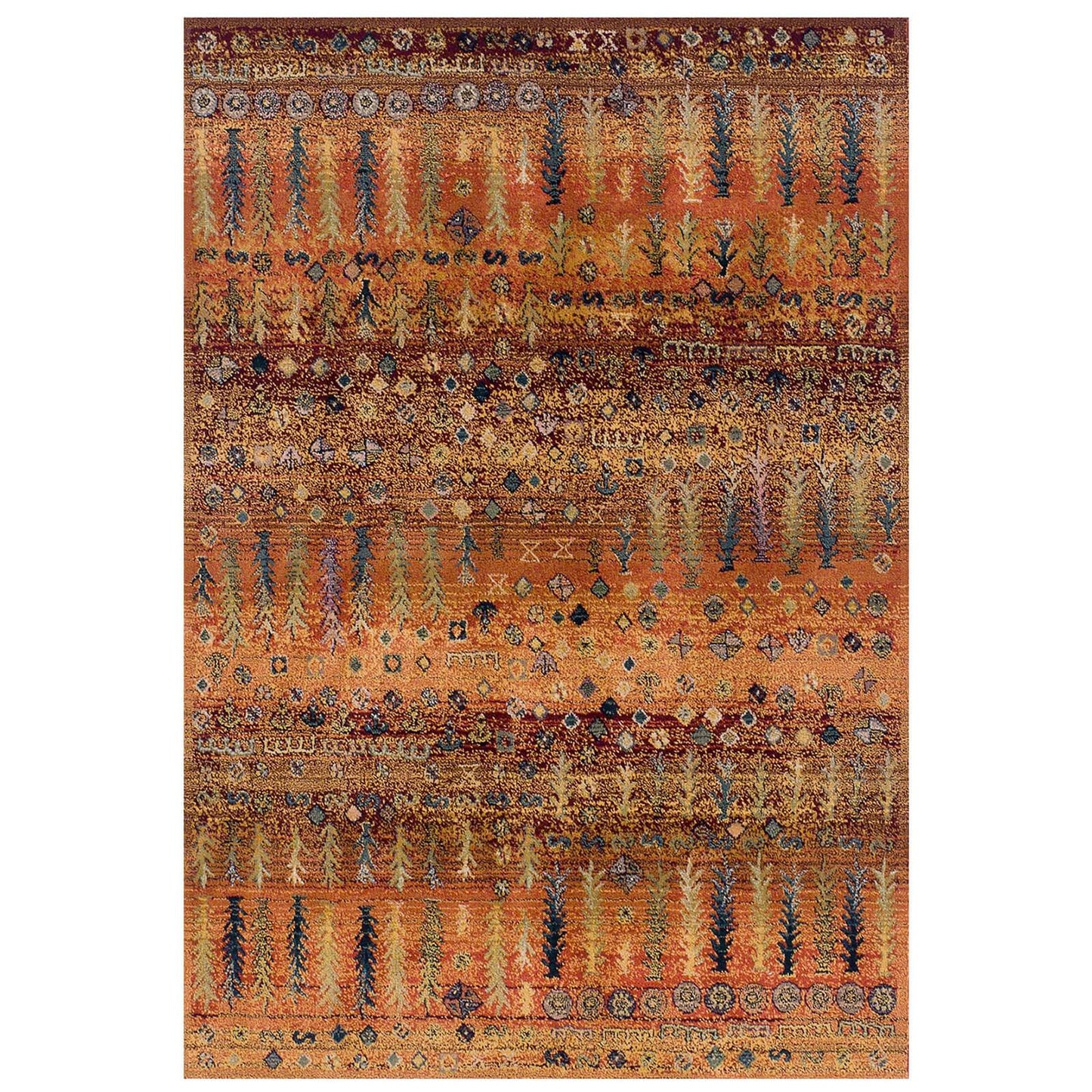 Oriental Weavers Gabbeh 415 C Gold / Rust Rug