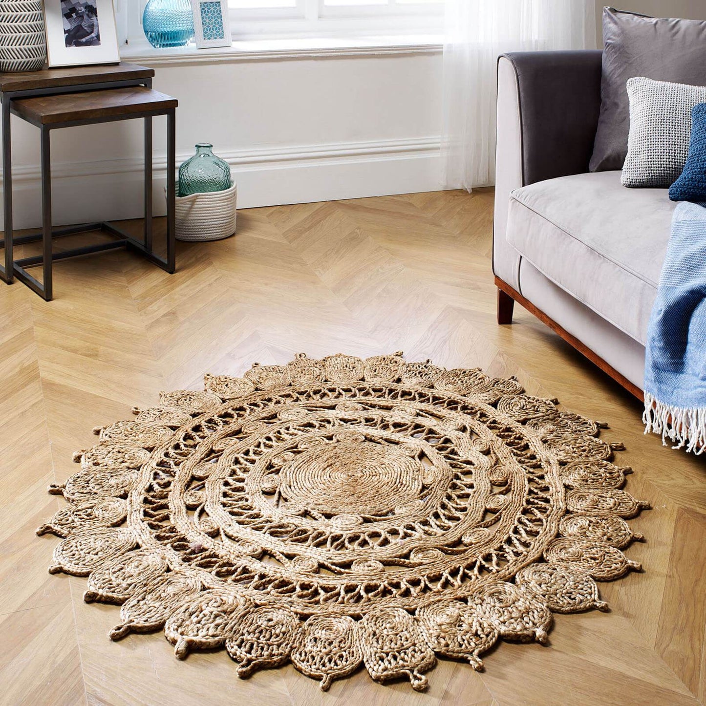 Oriental Weavers Zarla Natural Circle Rug