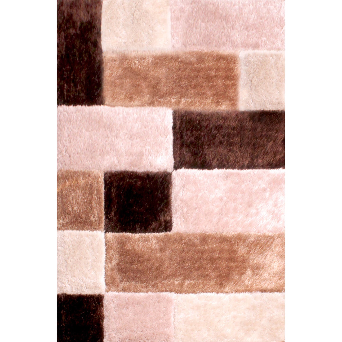 Ultimate Home Living 3D Carved Blocks Natural Rug