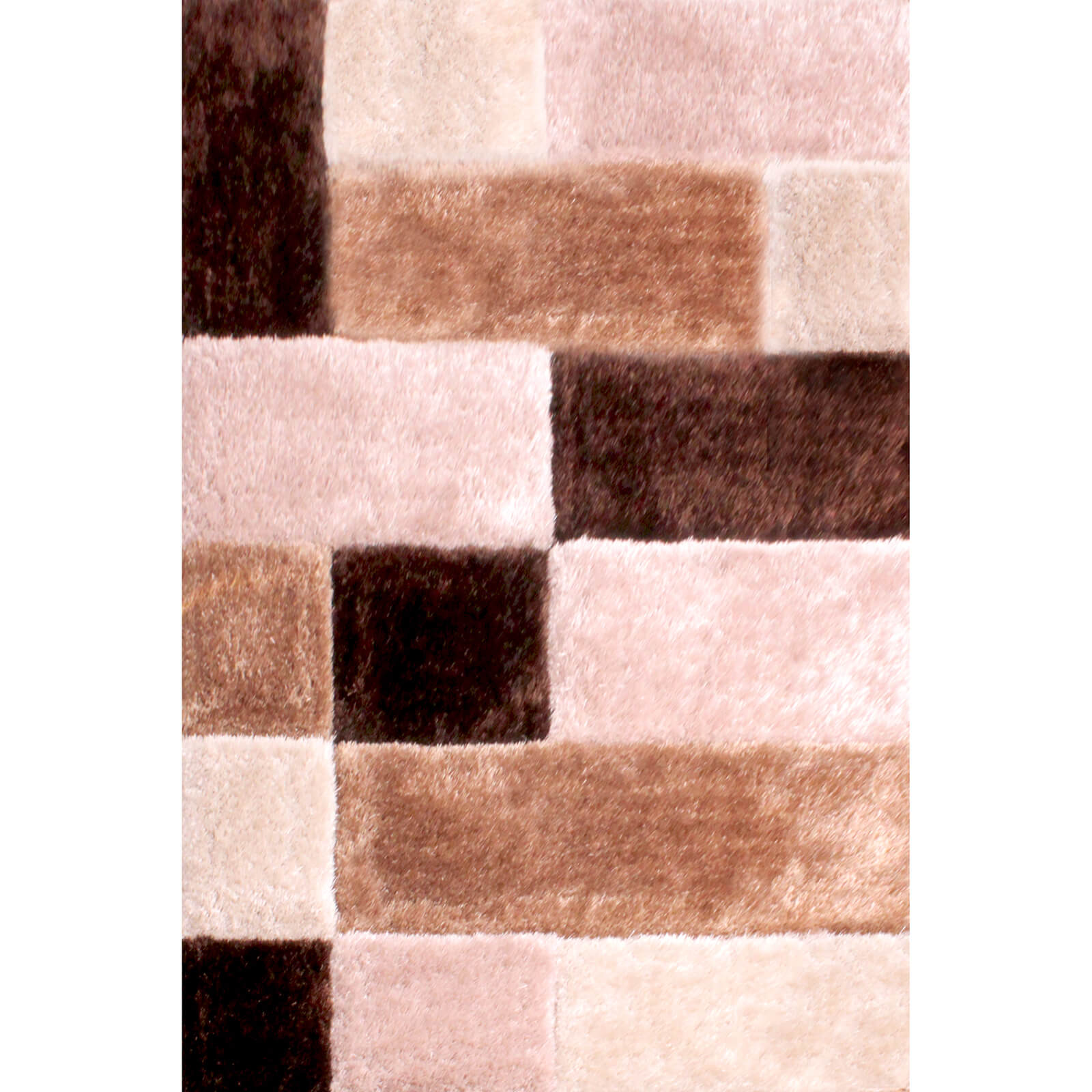 Ultimate Home Living 3D Carved Blocks Natural Rug