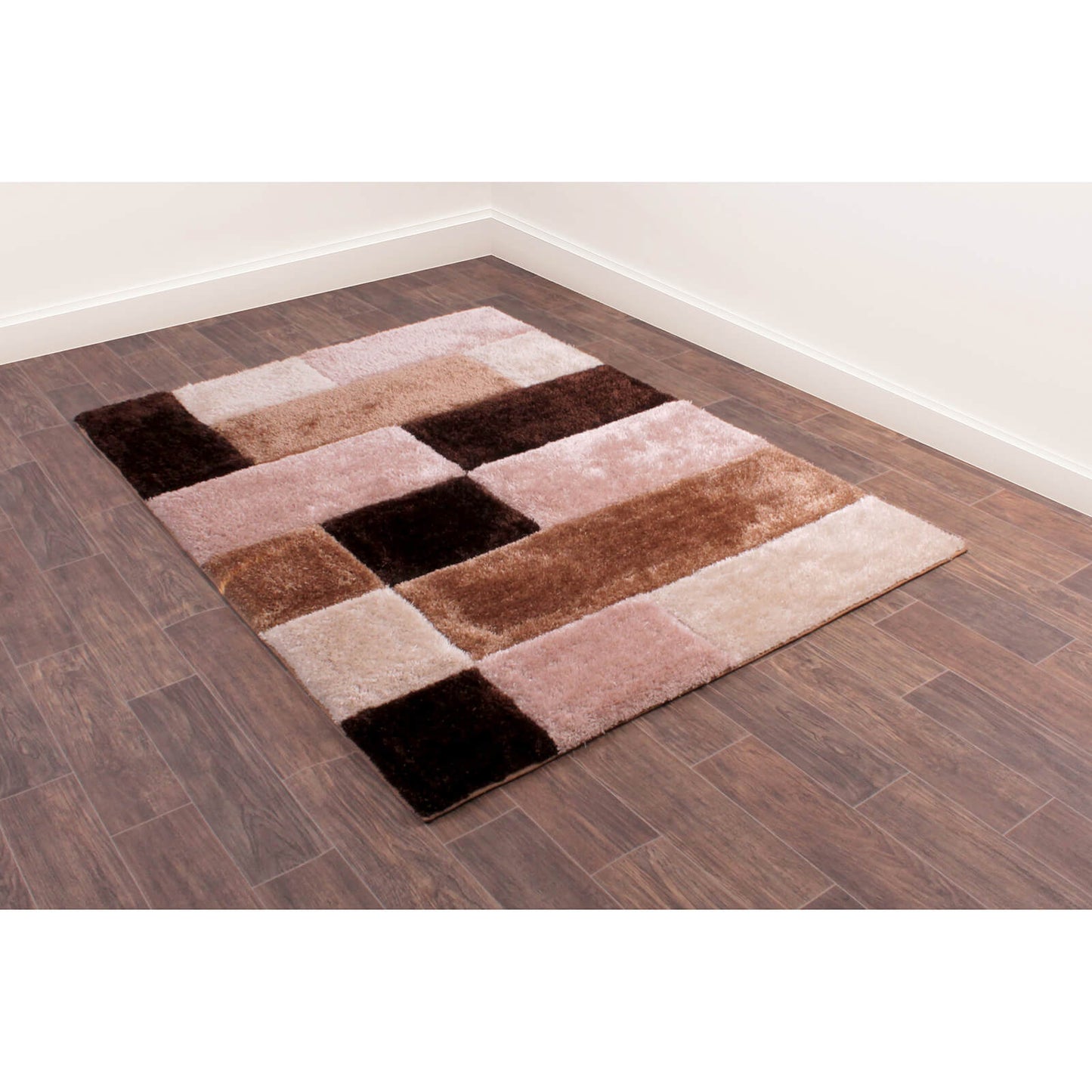 Ultimate Home Living 3D Carved Blocks Natural Rug