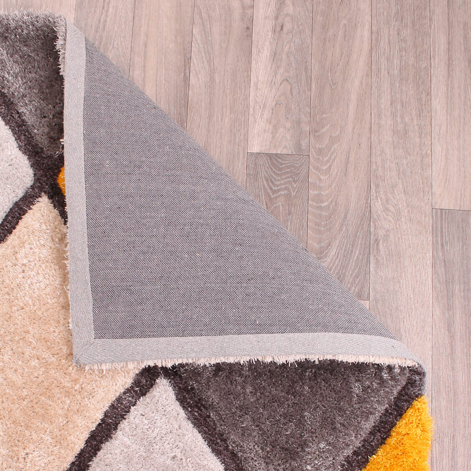 Ultimate Home Living 3D Carved Diamond Ochre Rug