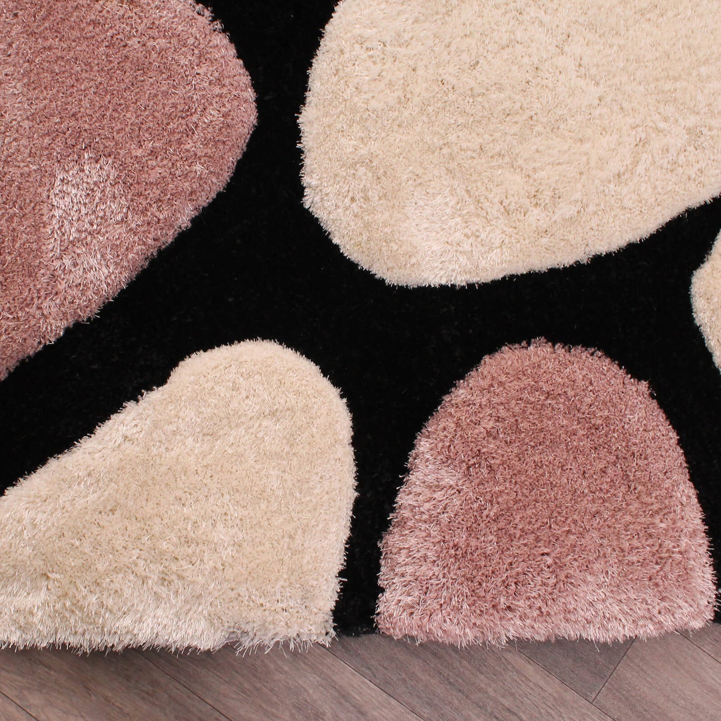 Ultimate Home Living 3D Carved Stepping Stones Blush Rug