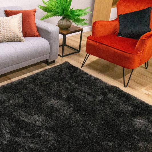Handmade Carpets Indigo Plain Grey Rug