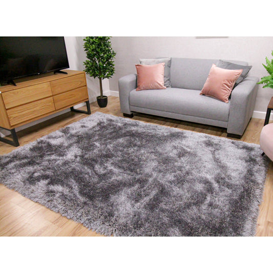 Handmade Carpets Indigo Mixed Silver Rug