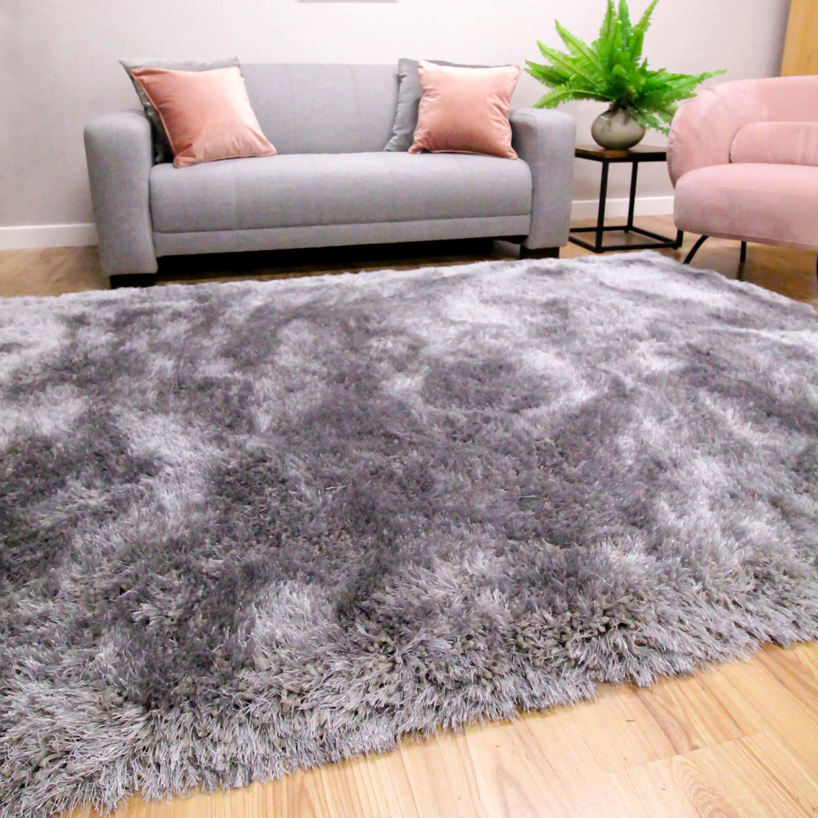 Handmade Carpets Indigo Mixed Silver Rug