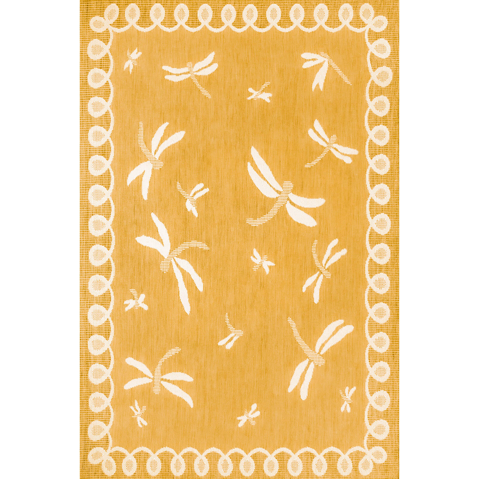 Rug Style Terrace Dragonfly Gold Rug