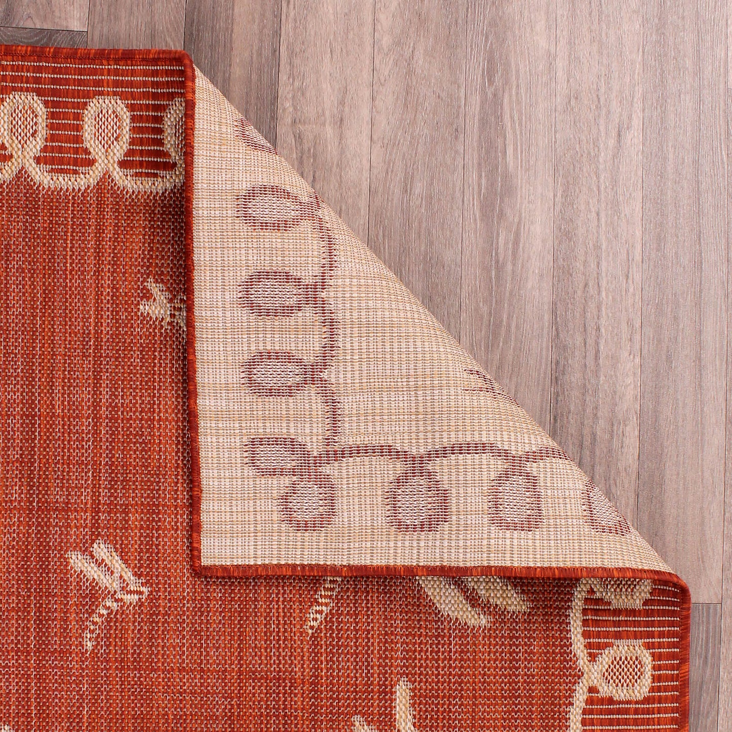 Rug Style Terrace Dragonfly Terracotta Rug