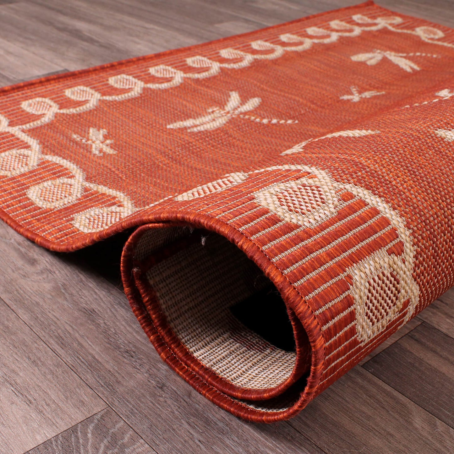 Rug Style Terrace Dragonfly Terracotta Rug