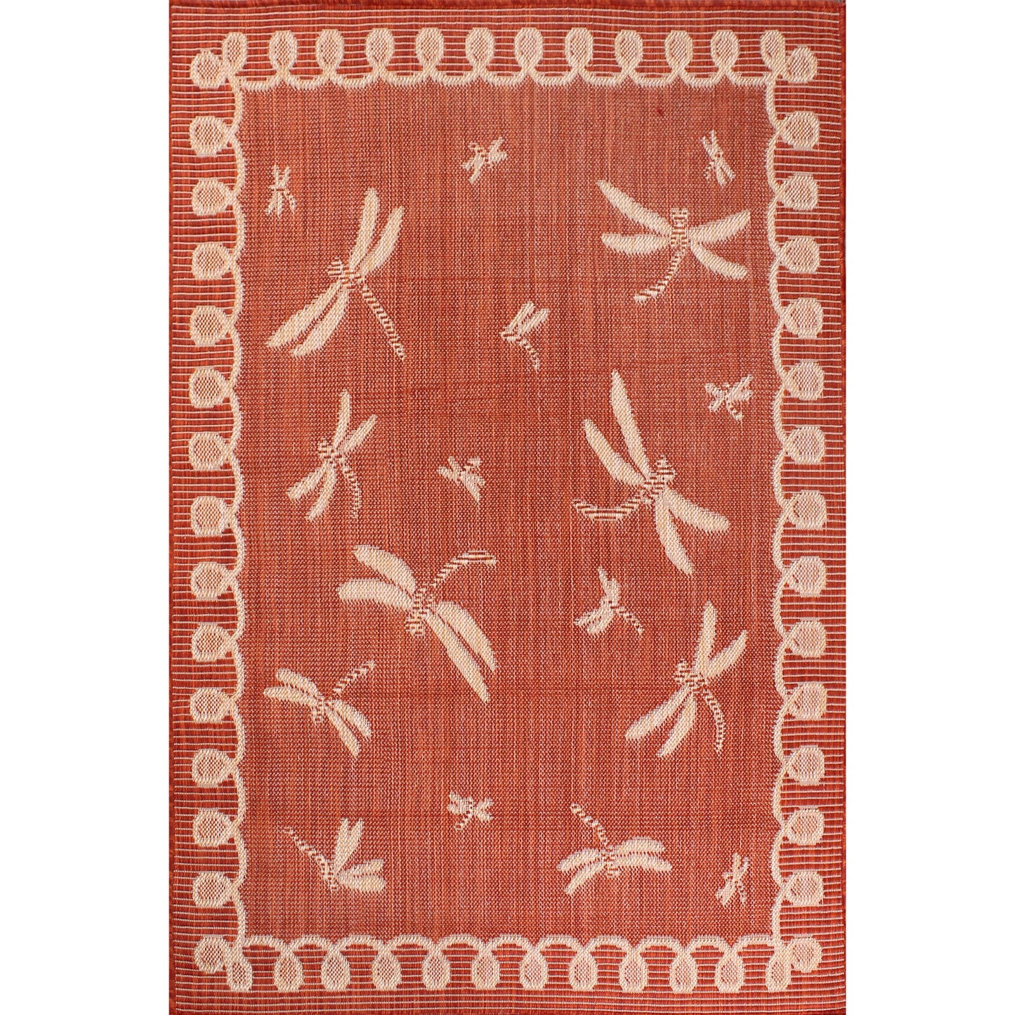 Rug Style Terrace Dragonfly Terracotta Rug