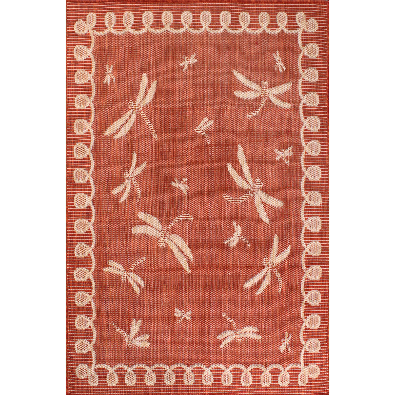 Rug Style Terrace Dragonfly Terracotta Rug