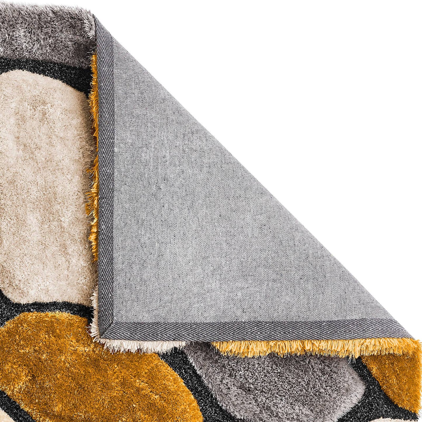 Think Rugs Noble House NH5858 Grey / Yellow Rug