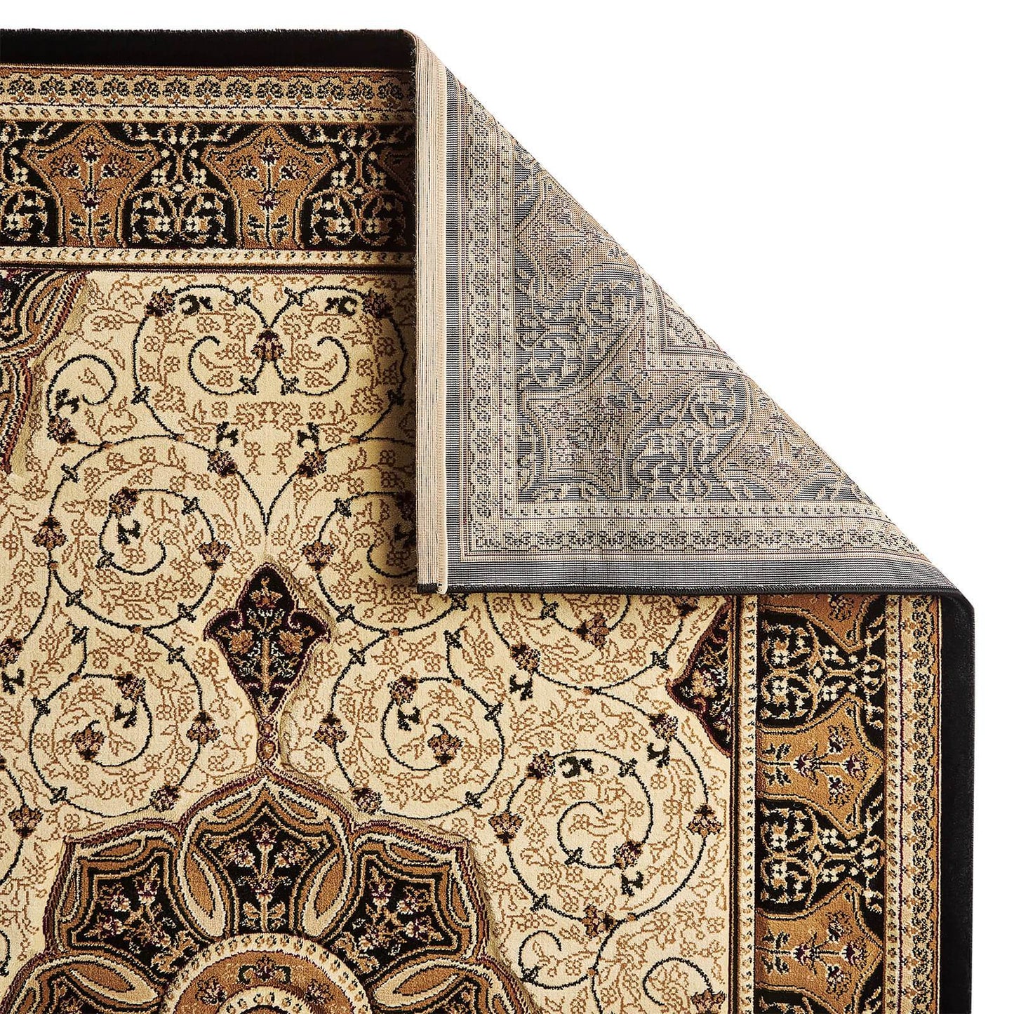 Think Rugs Heritage 4400 Black / Cream Rug