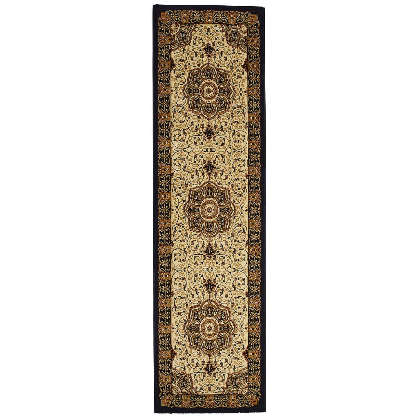 Heritage 4400 Black and Charcoal Traditional Rugs