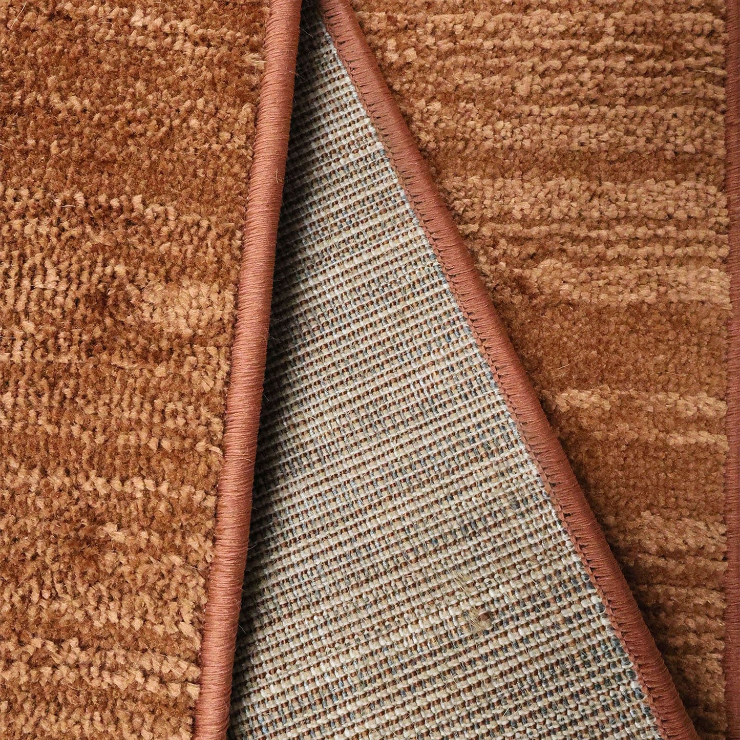 Arlo Textured Terracotta Semi Plain Rug